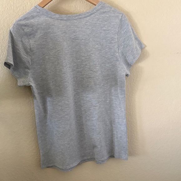 Gray Short Sleeve women’s Tee with Snoopy and Pumpkin Design glows in the dark - Picture 3 of 3